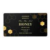 Black Gold Honey Minimalistisch label (Voorkant)