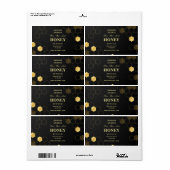 Black Gold Honey Minimalistisch label (Full Sheet)