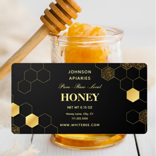 Black Gold Honey Minimalistisch label