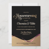 Black Gold Housewarming Party uitnodiging (Voorkant)