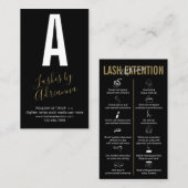 Black Gold Icon Make-up Lash Extension Nazorg Visitekaartje (Voorkant / Achterkant)