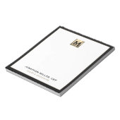 Black Gold Initiaal Logo Notitieblok (Linkerzijde)