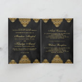 Black Gold Islamic Motif Muslim Weddenschap (Binnen)