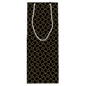 Black Gold Islamic Pattern Custom Wine Gift Bag Wijn Cadeautas (Achterkant)