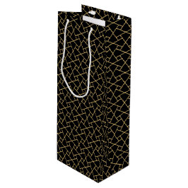 Black Gold Islamic Pattern Custom Wine Gift Bag Wijn Cadeautas