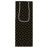 Black Gold Islamic Pattern Custom Wine Gift Bag Wijn Cadeautas (Voorkant)