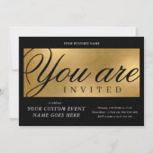 Black & Gold jaarlijkse liefdadigheidsgala dinerbe Kaart (Voorkant)