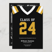 Black Gold Jersey Football Afstuderen Aankondiging (Voorkant / Achterkant)