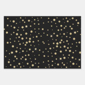 Black Gold Jeweled Champagne 30th Celebration Inpakpapier Vel (Voorkant 2)