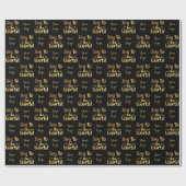 Black Gold Joy aan de World Retail Custom Logo Cadeaupapier (Vlak)
