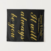 Black Gold Jubileum Party Photo Booth Backdrop Wandkleed (Voorkant (horizontaal))
