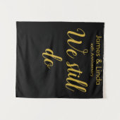 Black Gold Jubileum Party Photo Booth Backdrop Wandkleed (Voorkant (horizontaal))