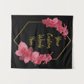 Black Gold Jubileum Party Photo Booth Backdrop Wandkleed (Voorkant (horizontaal))