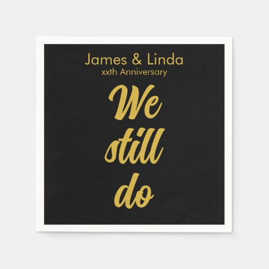 Black Gold Jubileum party-service nog steeds Servet (Voorkant)