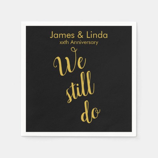 Black Gold Jubileum party-service nog steeds Servet (Voorkant)