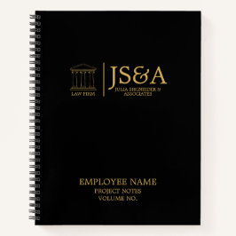 Black Gold Justice Columns Law Firm Notitieboek