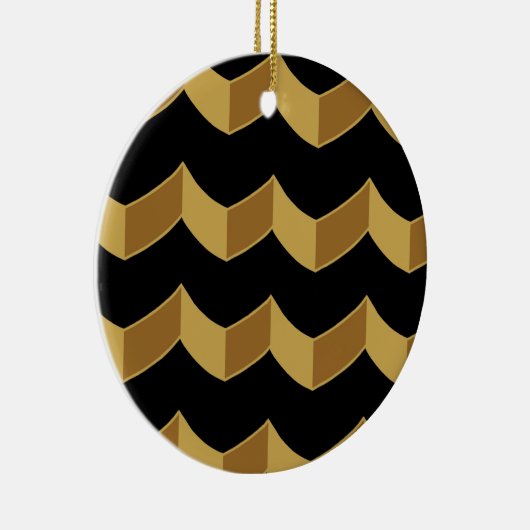 Black Gold Keramisch Ornament (Rechts)