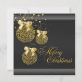 Black Gold Kerstfeest Kaart (Voorkant)