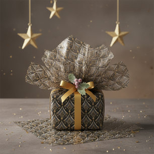 Black Gold Kerstpatroon#15 ID1009 Tissuepapier