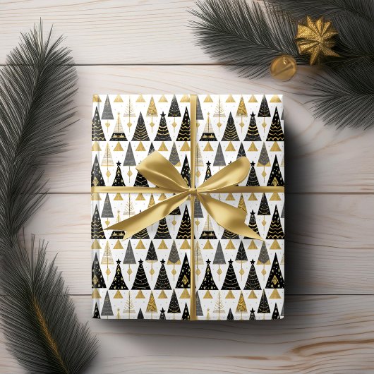 Black Gold Kerstpatroon#25 ID1009 Cadeaupapier