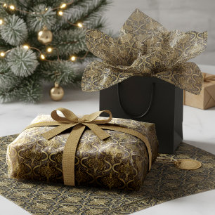 Black Gold Kerstpatroon#30 ID1009 Tissuepapier
