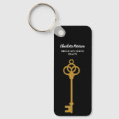  Black & Gold Key Real Estate Agent Sleutelhanger (Voorkant)
