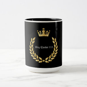 Black/Gold King Charles 111 Two-Tone Coffee Mok
