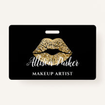 Black Gold Kiss Lips Makeup Artist