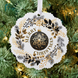 Black Gold krans vakantie Ornament Kaart