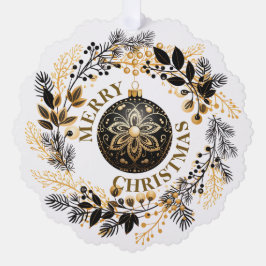 Black Gold krans vakantie Ornament Kaart