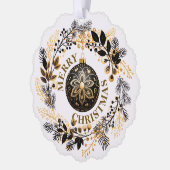 Black Gold krans vakantie Ornament Kaart (Links)