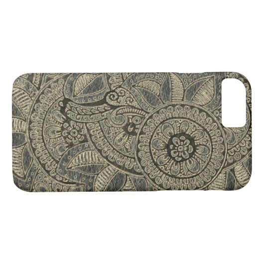 Black Gold Lace Boho Mandala Drocatcher Case-Mate iPhone Case (Achterkant (Horizontaal))