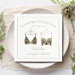 Black Gold Lace Waterverf Lingerie Vrijgezellenfee Servet<br><div class="desc">Black Gold Lace Waterverf Lingerie Vrijgezellenfeest Paper Party Napkins is voorzien van elegante zwarte en goudvlekken met uw persoonlijke lingerie,  panty party of vrijgezellenfeest in elegant script. Personaliseer door de tekst in de verstrekte tekstvakjes uit te geven. Creëer door ©Evco Studio www.zazzle.com/store/evcostudio</div>