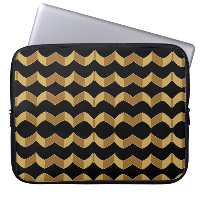 Black Gold Laptop Sleeve (Voorkant)