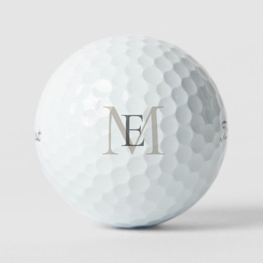 Black & Gold Large Monogram Titleist VI Golf Balls Golfballen (Voorkant)