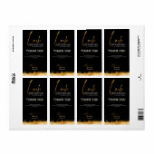 Black & Gold Lash Tech Seal Label | Luxury Beauty  (Full Sheet)
