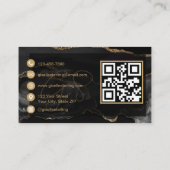 Black Gold Lash Technician QR Code  Visitekaartje (Achterkant)