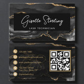 Black Gold Lash Technician QR Code  Visitekaartje