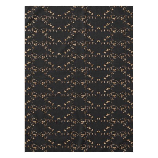 Black Gold leaf Lighthouse Route Decor Tafelkleed (Voorkant)
