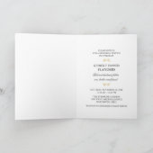 Black Gold Leaf Photo Memorial Service Uitnodiging (Binnen)