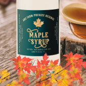 Black & Gold Leaf Private Reserve Maple Syrup Likeurfles Etiket