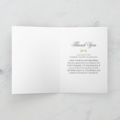 Black & Gold Leaves Foto Sympathie Hartelijk dank Bedankkaart (Binnen)