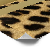 Black Gold Leopard Birthday Party Banner Poster (Hoek)