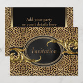 Black Gold Leopard Kaart (Voorkant / Achterkant)