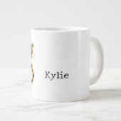 Black Gold Leopard-naam Grote Koffiekop (Voorkant rechts)