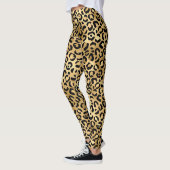 Black Gold Leopard print Cheetah Animal Trendy Leggings (Links)