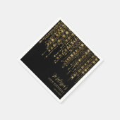 Black Gold Light String Verjaardag voor volwassene Servet (Hoek)