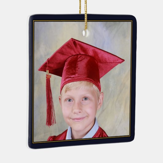 Black Gold Lijst Afstuderen Keepomwille School Keramisch Ornament (Rechts)