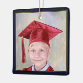 Black Gold Lijst Afstuderen Keepomwille School Keramisch Ornament (Links)