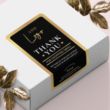 Black & Gold Logo Business Order Bedankt